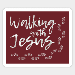 Walking with Jesus dark Sticker